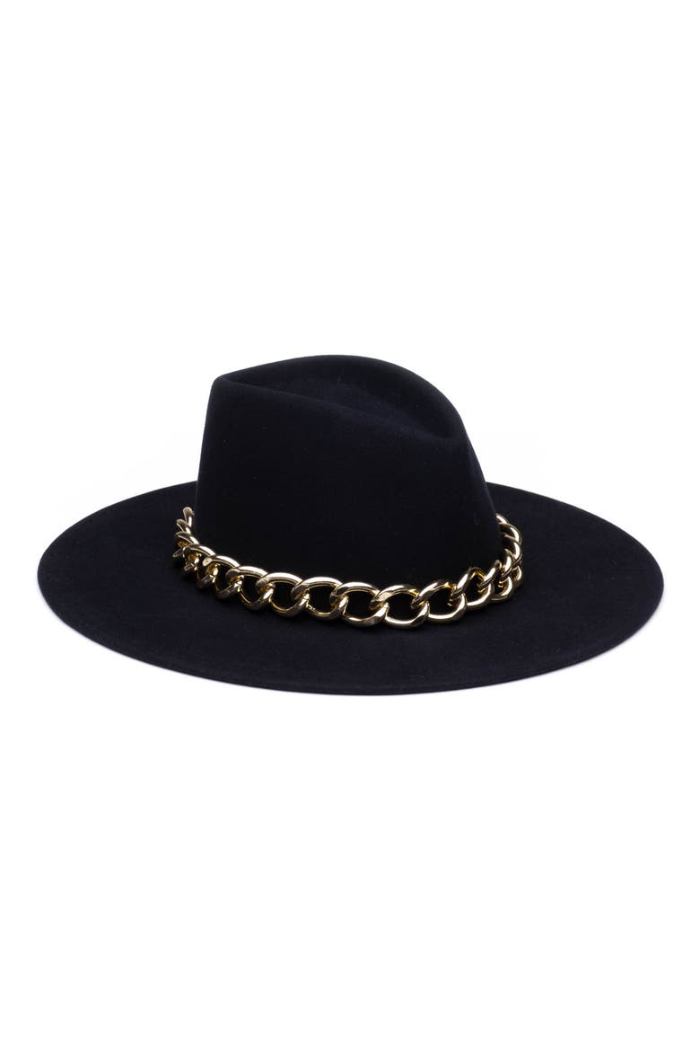 Harlowe Wool Felt Fedora, Main, color, NAVY