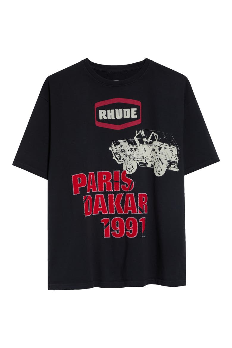 AWD Patch Appliqué Graphic T-Shirt, Alternate, color, VINTAGE BLACK/ WHITE/ RED