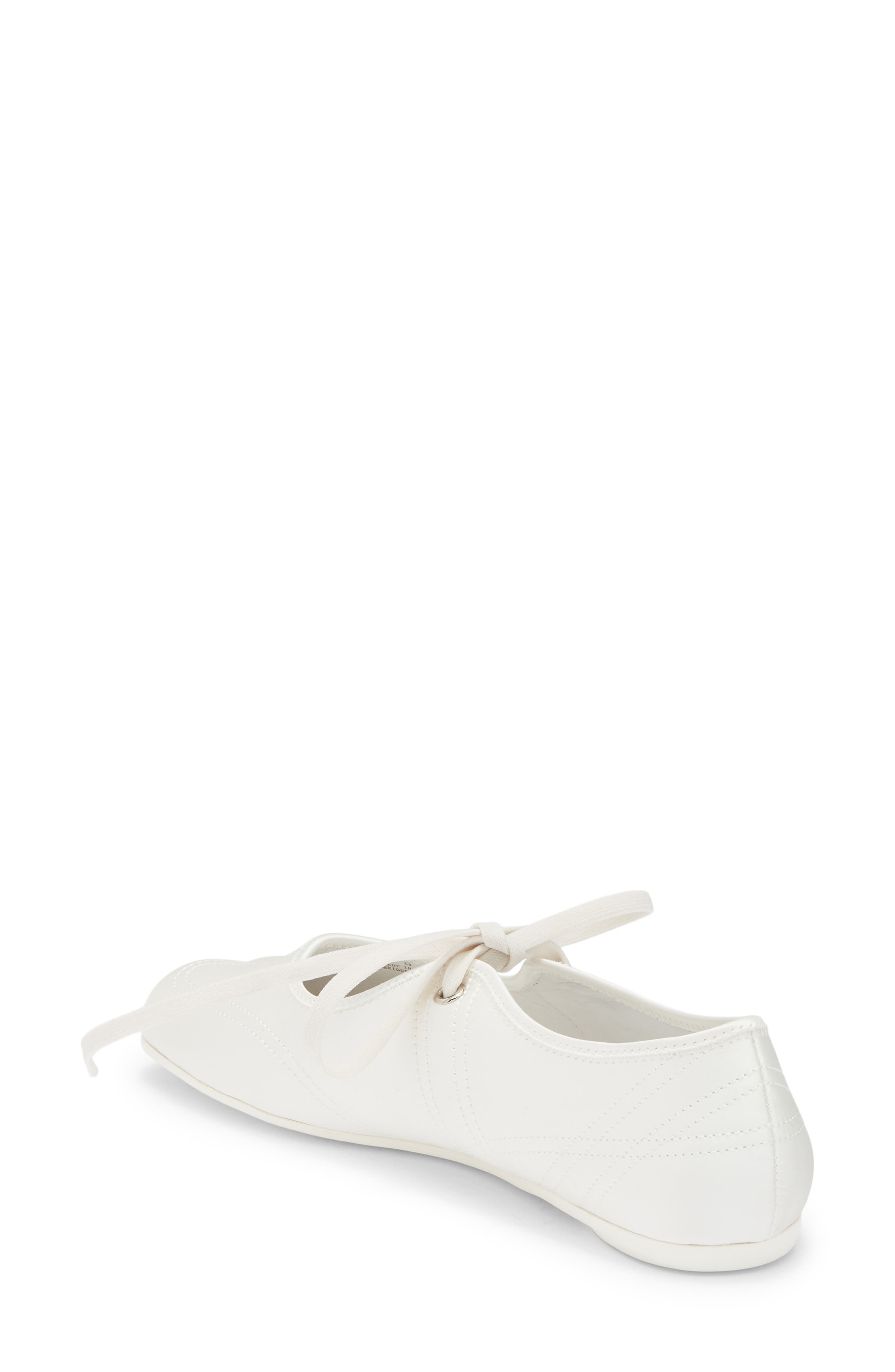 Jeffrey Campbell Saturna Split Toe Mary Jane Flat, Alternate, color, White Satin