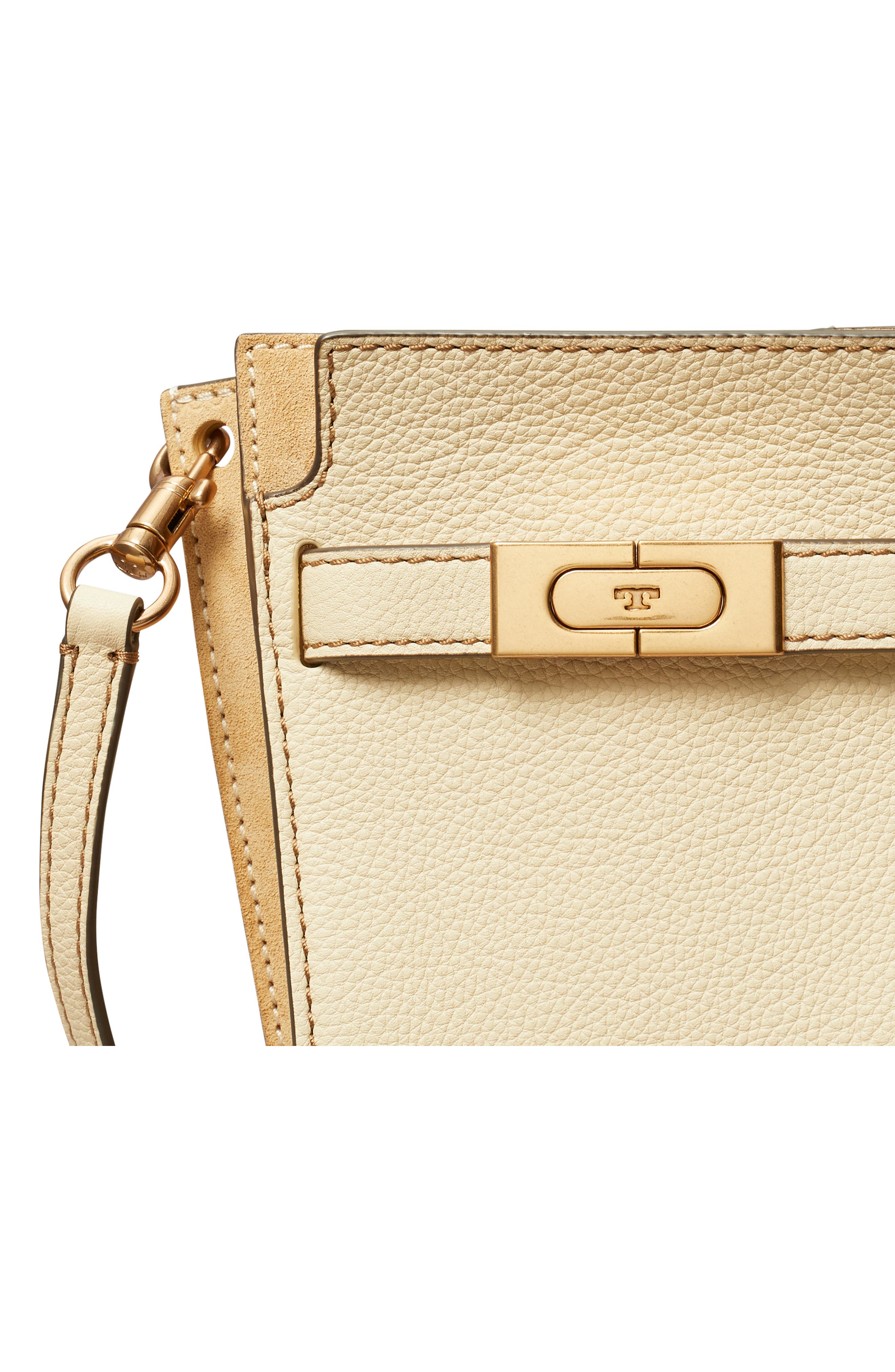 Tory Burch Lee Radziwill Petite Pebble Leather Bucket Bag, Alternate, color, 