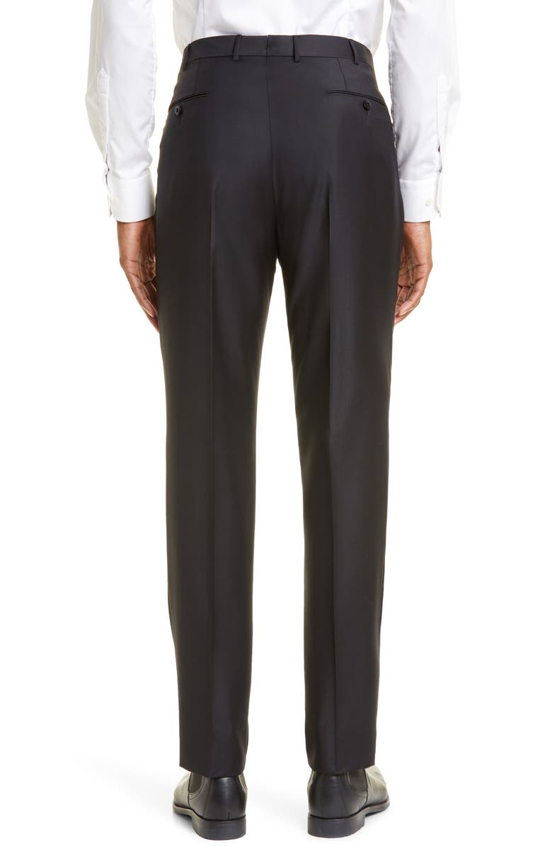 ZEGNA Flat Front Slim Fit Wool Pants, Alternate, color, 