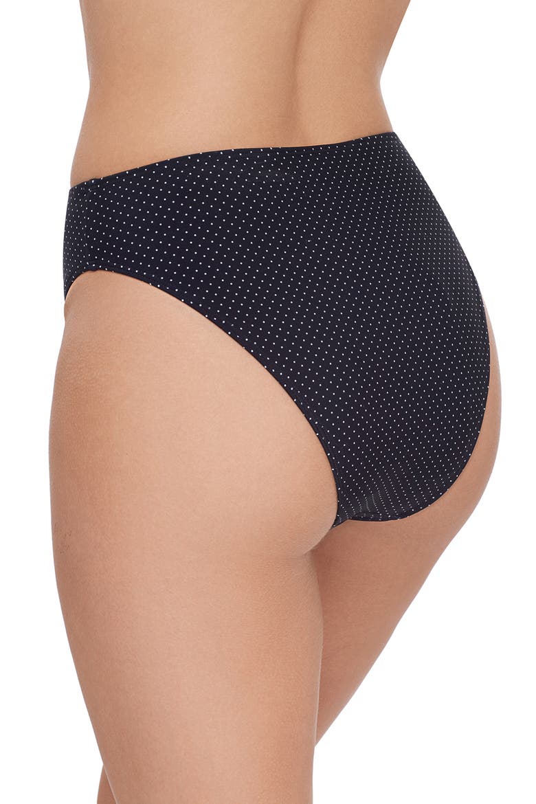 Cheeky High Leg High Waist Bikini Bottom, Alternate, color, Ditsy Dot