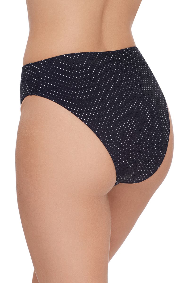 Stevie Cheeky High Leg High Waist Bikini Bottom, Alternate, color, Ditsy Dot