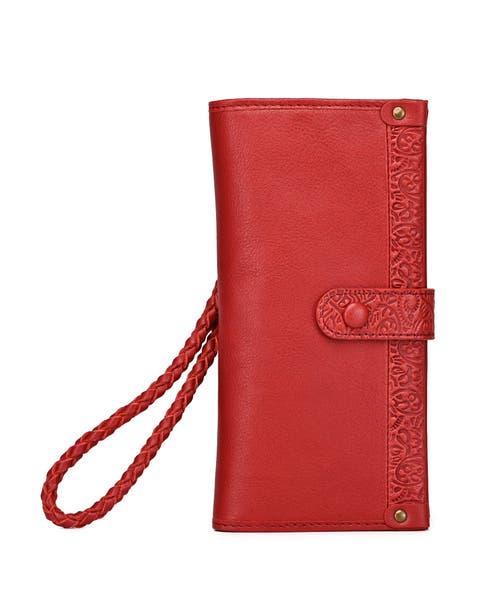 Iris Genuine Leather Modular RFID Wristlet Clutch
