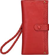 OLD TREND Iris Genuine Leather Modular RFID Wristlet Clutch