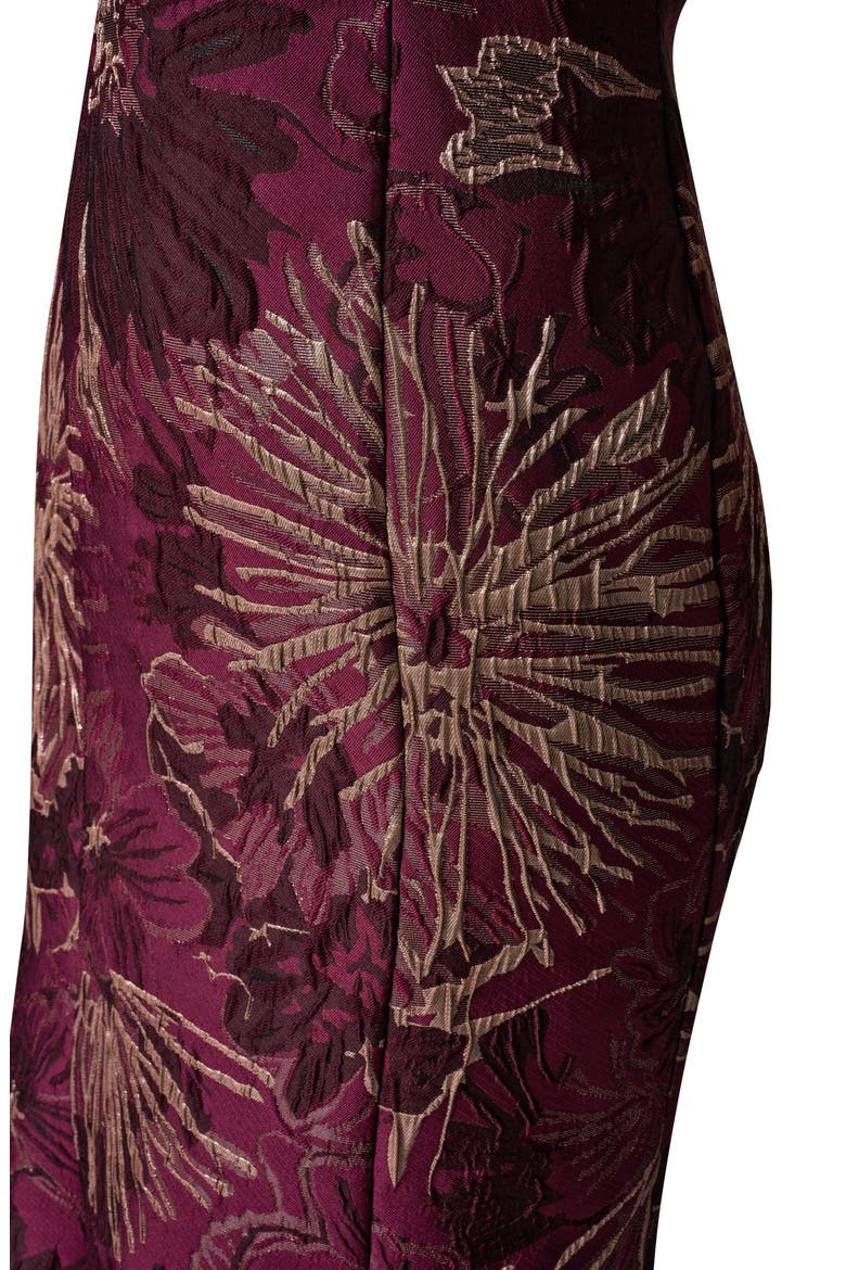 One-Shoulder Gown, Alternate, color, PRUNE MULTI