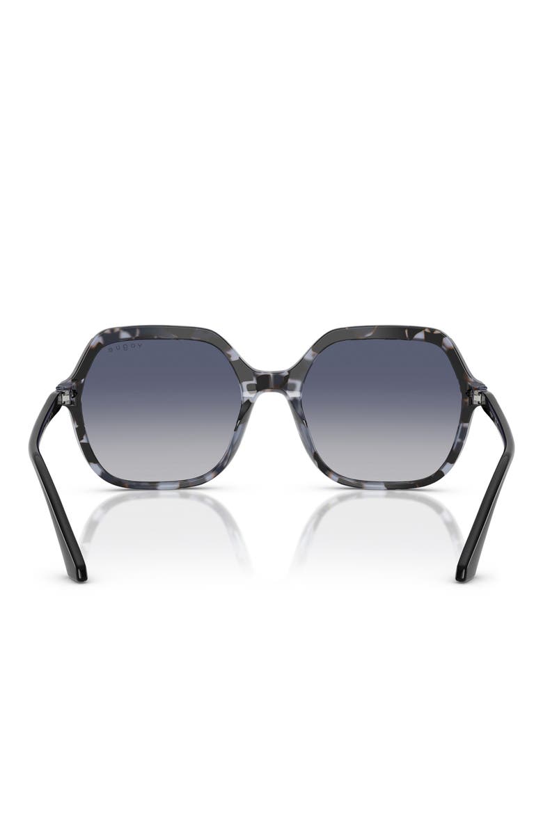 56mm Square Sunglasses, Alternate, color, BLUE TORTOISE