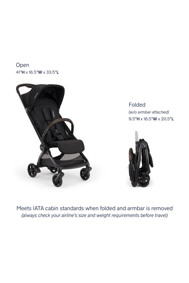 VIAA™ cabn Ultracompact Cabin Stroller, Alternate, color, BLACK