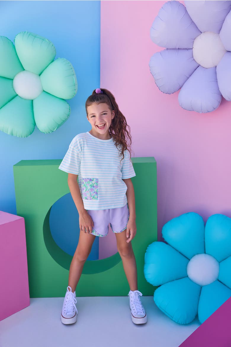 Kids' Active Track Short, Alternate, color, Tillies Tulips