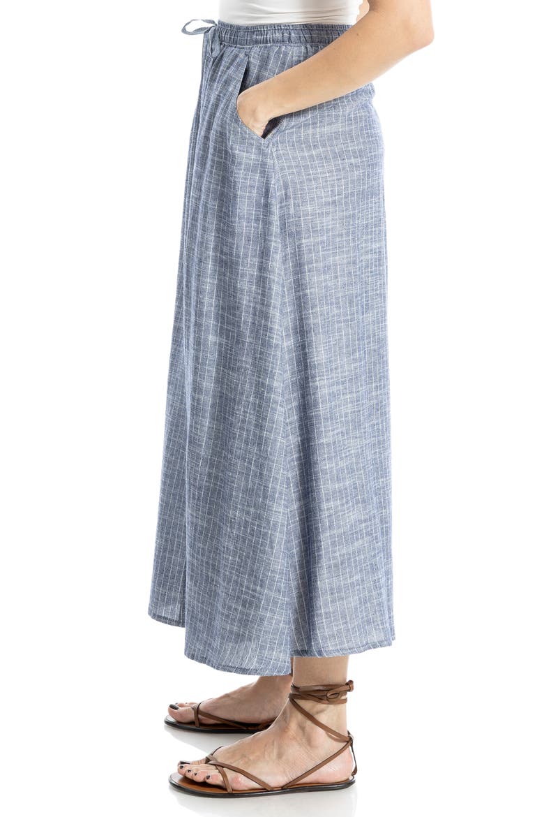 Drawstring Circle Skirt, Alternate, color, NAVY/ WHITE PIN STRIPE