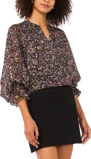 Vince Camuto Confetti Print Top