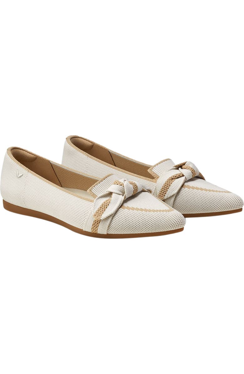 VIVAIA Pointed-Toe Bow Loafers, Main, color, Ivory Nude