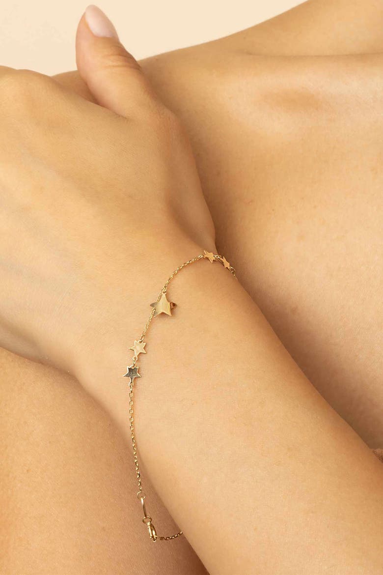 14K Yellow Gold Street Star Bracelet, Alternate, color, Yellow Gold