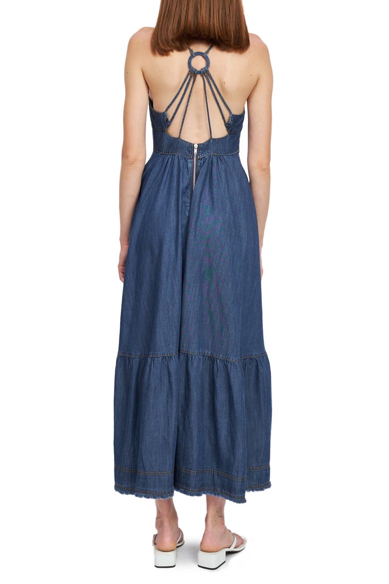 Serene Racerback Denim Maxi Dress, Alternate, color, DENIM