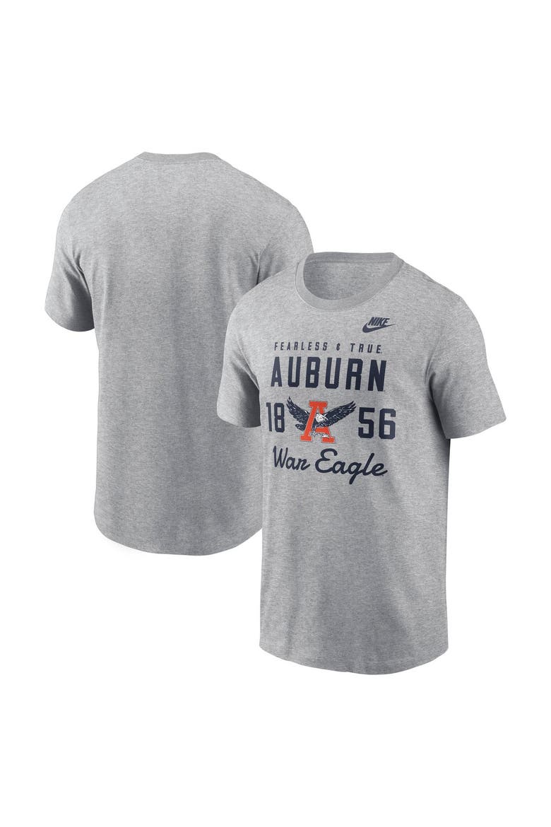Men's Nike  Gray Auburn Tigers Legacy Stacked Established T-Shirt, Alternate, color, Gray