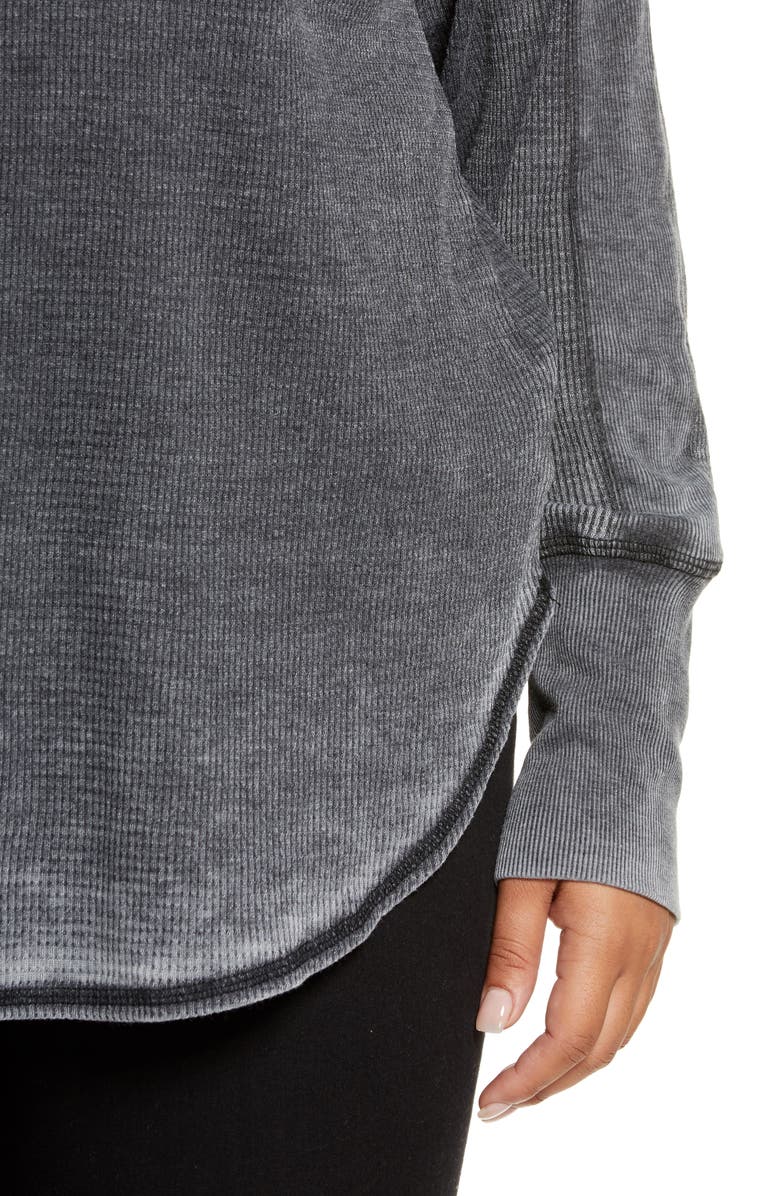 Treasure & Bond Shirttail Hem Thermal Top, Alternate, color, 