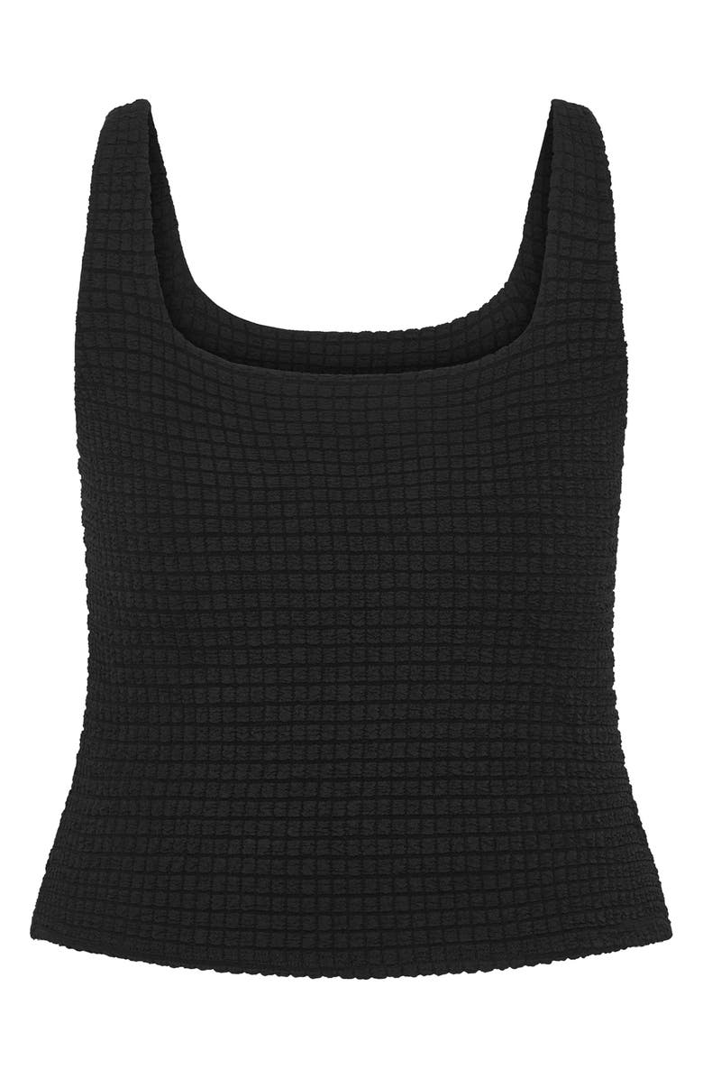 City Chic Lora Textured Square Neck Top, Alternate, color, Black