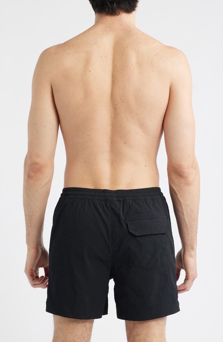 Nordstrom 5-Inch Volley Swim Shorts, Alternate, color, Black