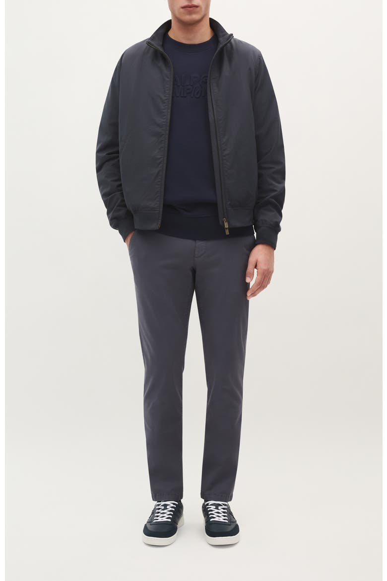 Company Emboss Sweater, Alternate, color, Navy