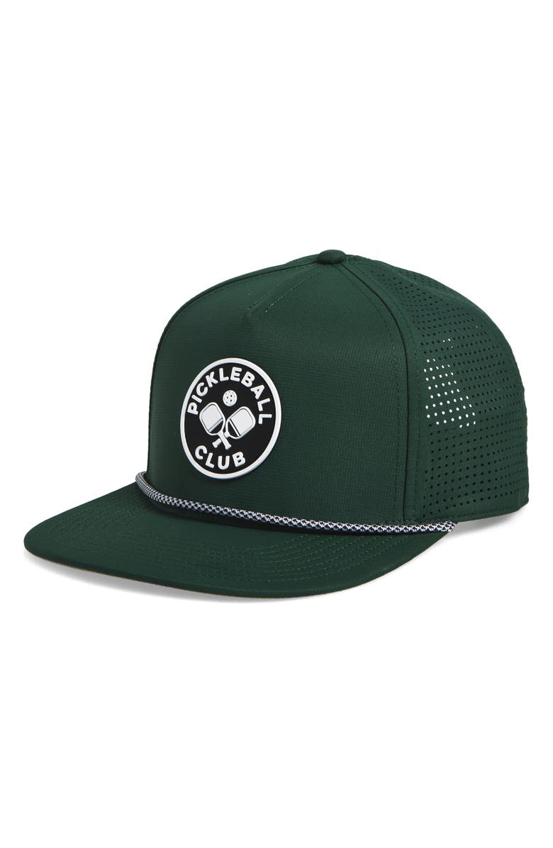 American Needle Pickle Ball Buxton Trucker Hat, Main, color, Dark Green