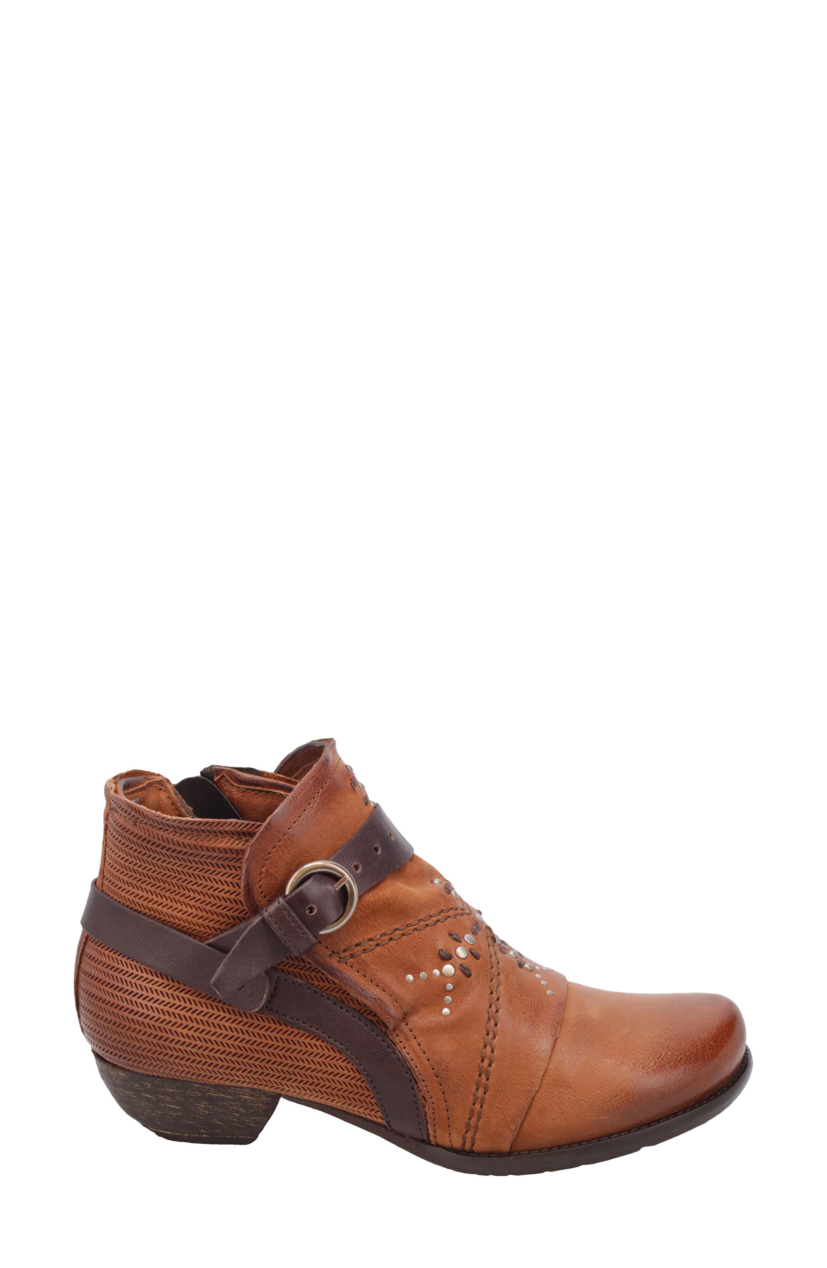 Marnie Studded Bootie, Alternate, color, BRANDY LEATHER
