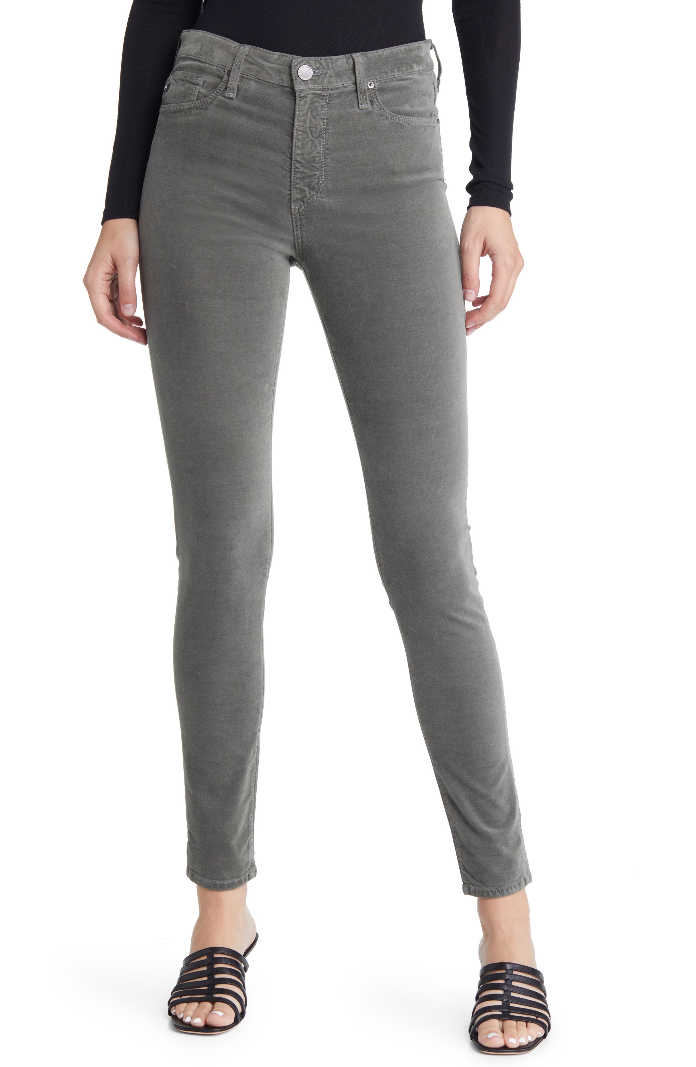 AG The Farrah High Waist Velvet Jeans