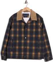 Pendleton Plaid Faux Shearling Lined Ripstop Shirt Jacket
