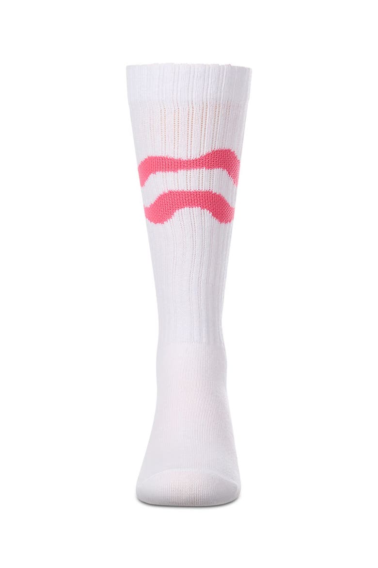 Double Wave Ribbed Knee High Sock, Alternate, color, Magenta