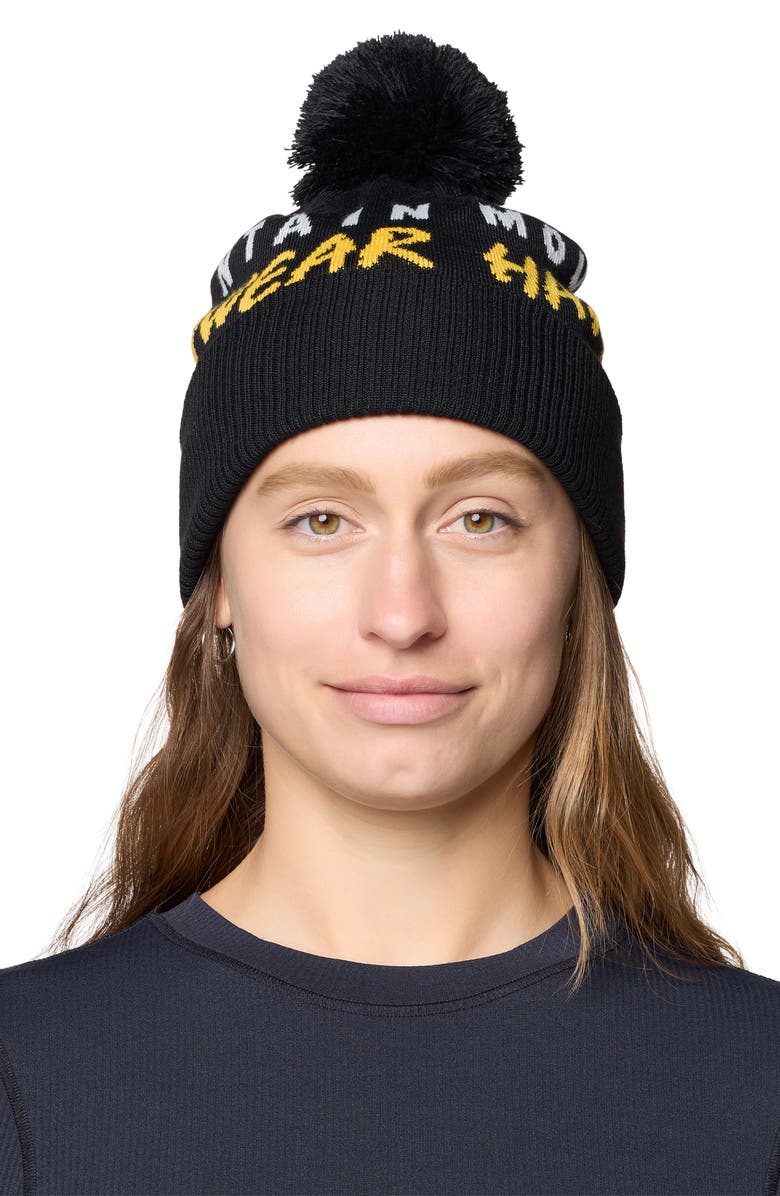Mountain Hardwear Aprespro Pom Beanie, Alternate, color, Black