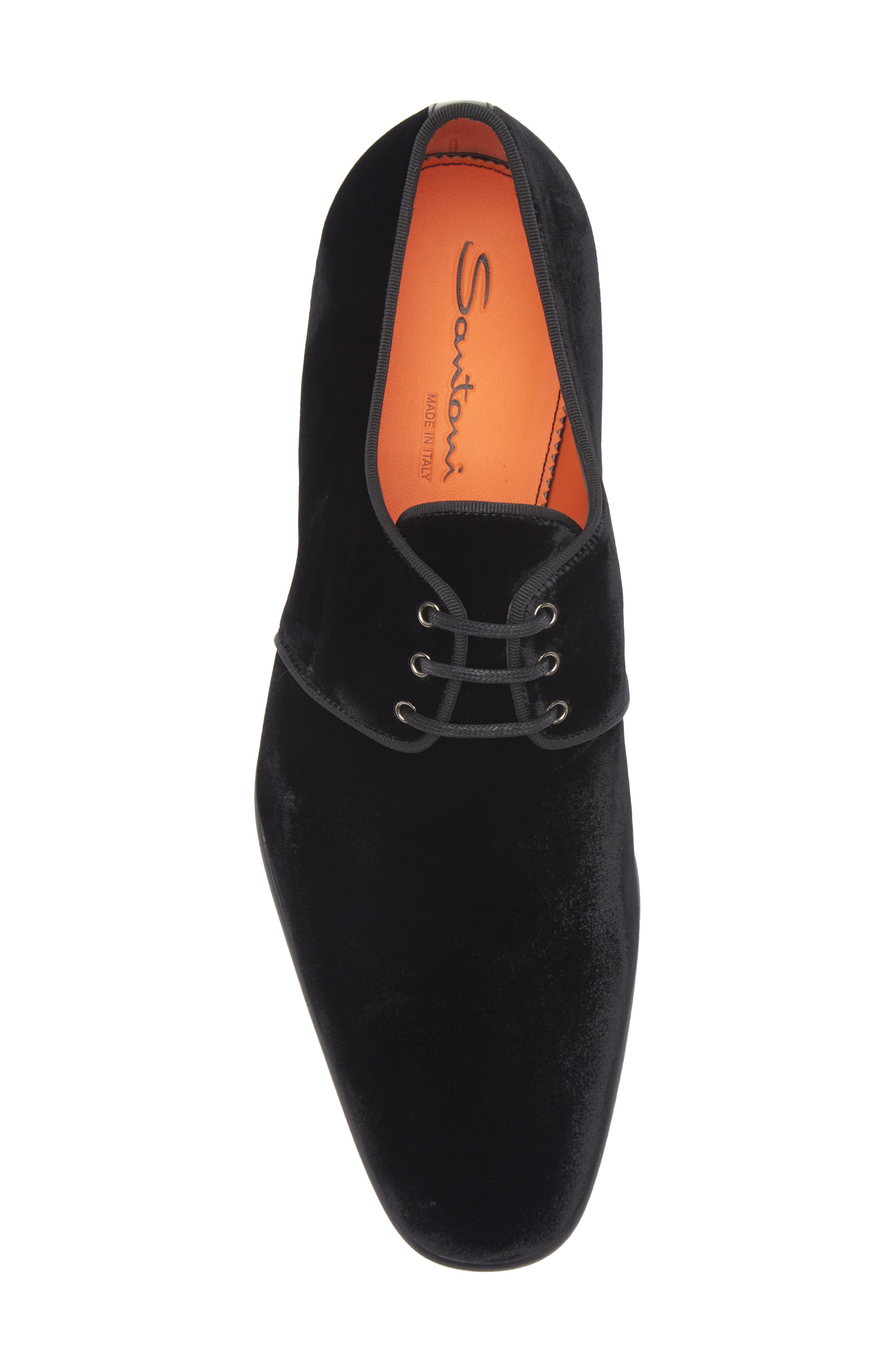 Santoni Plain Toe Derby, Alternate, color, Black