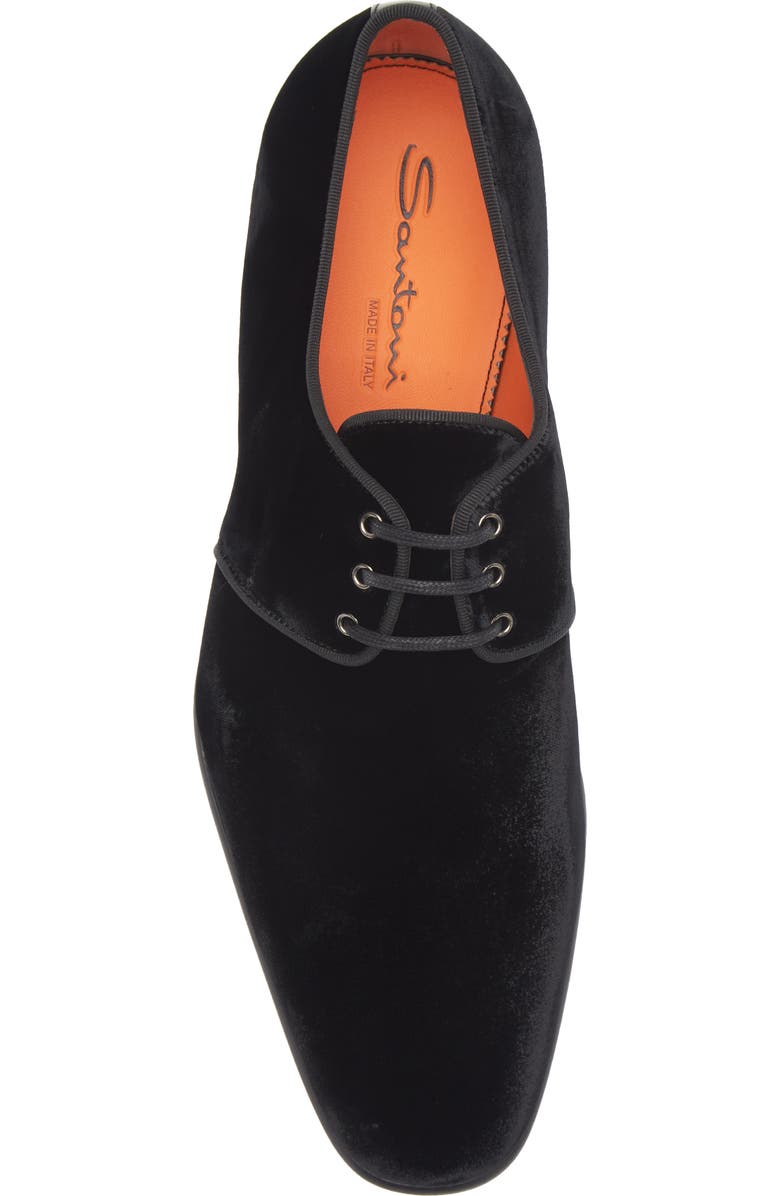 Santoni Plain Toe Derby, Alternate, color, Black