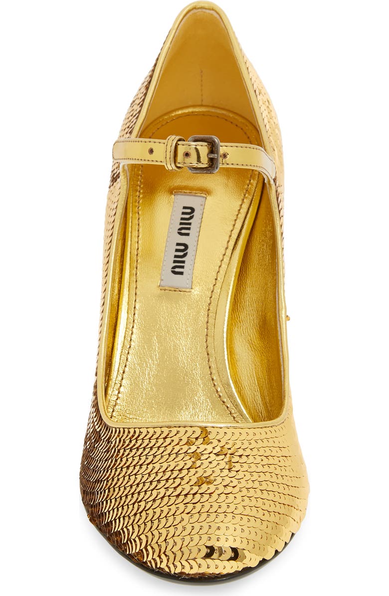 Miu Miu Sequin Mary Jane Pump, Alternate, color,