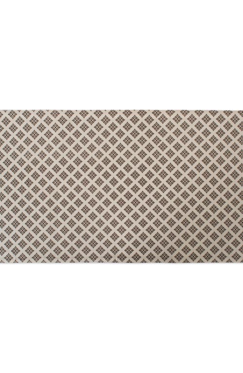 Design Imports Autumn Leaves Reversible Cotton Table Runner In Gray