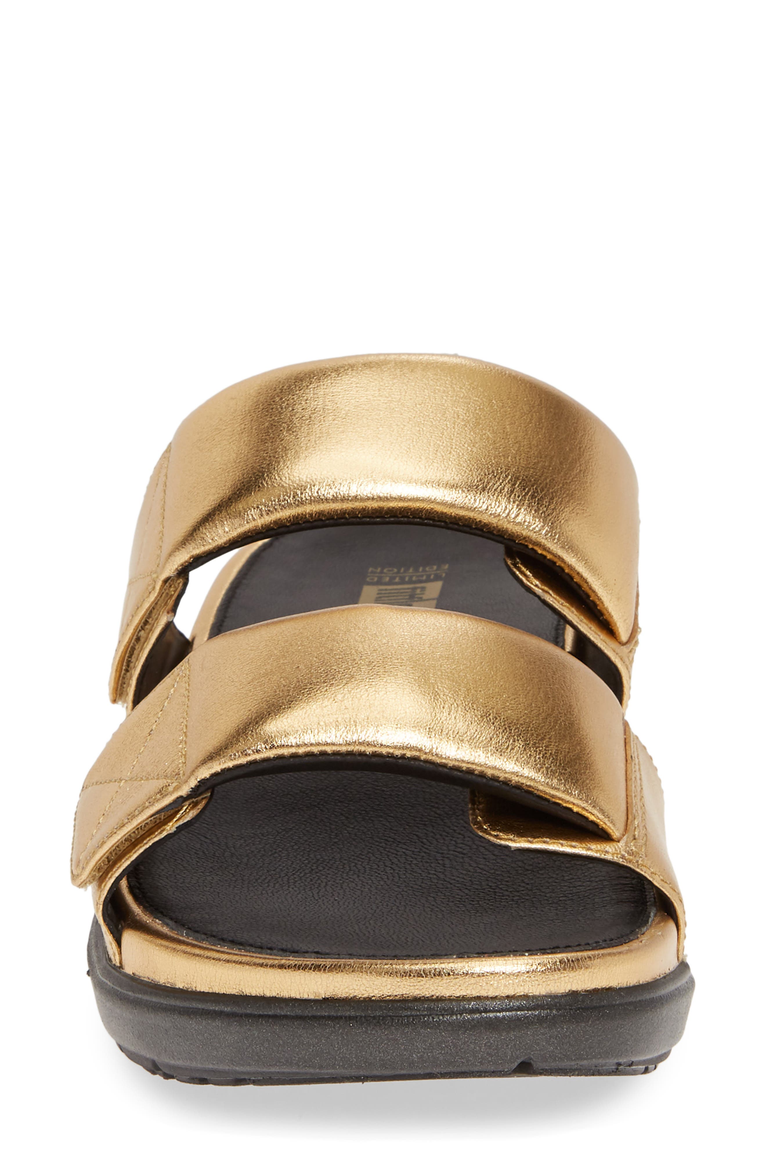 Loosh Luxe Slide Sandal, Alternate, color, ARTISAN GOLD LEATHER