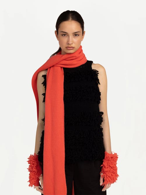 Gobi Mongolian Cashmere Loop-stitch Cashmere Fingerless Gloves In Sugar Coral