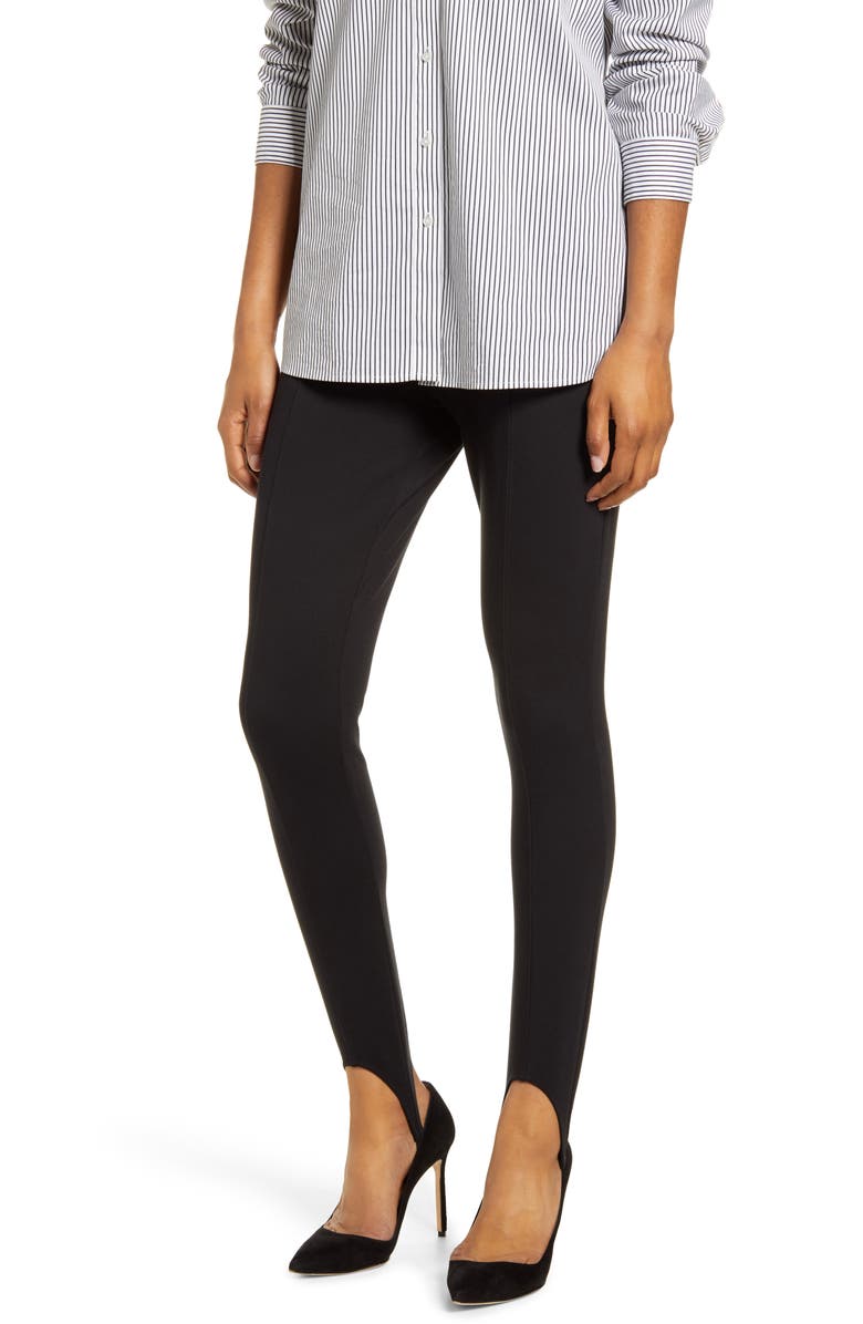 Nordstrom Ponte Stirrup Leggings, Main, color, 