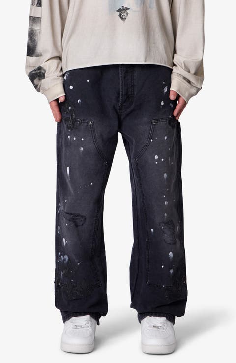 Fleur Paint Splatter Ultra Baggy Cotton Pants