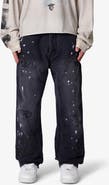 mnml Fleur Paint Splatter Ultra Baggy Cotton Pants