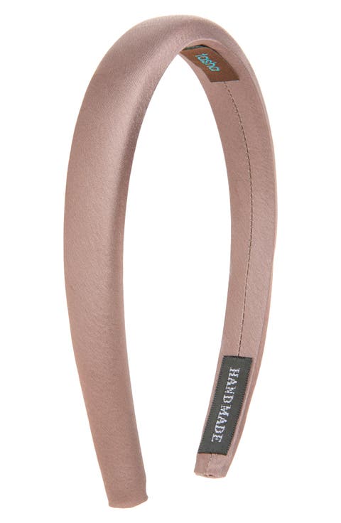 Skinny Padded Satin Headband