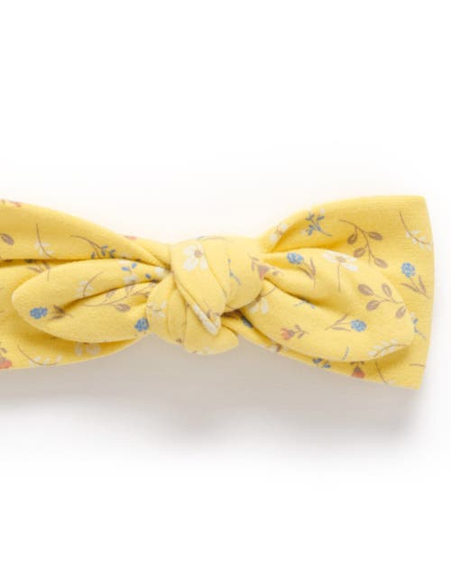 Purebaby Sunshine Ruffle Romper & Headband In Yellow