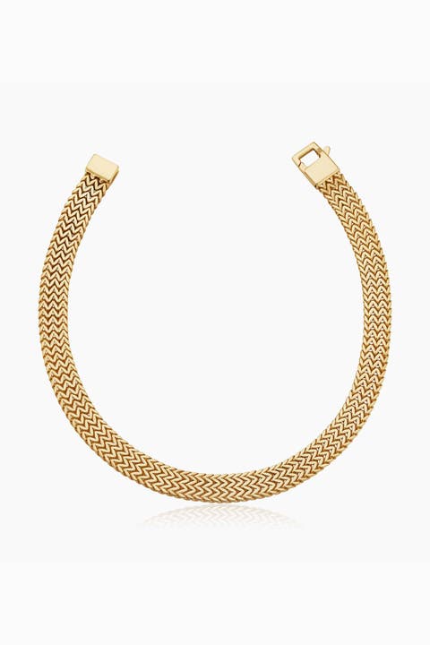 14K Gold Chevron Bracelet