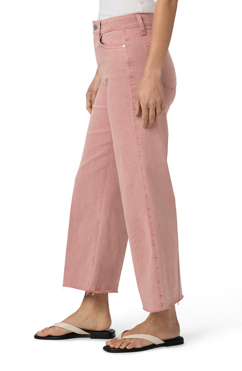 PAIGE Anessa Raw Hem High Waist Wide Leg Jeans, Alternate, color,