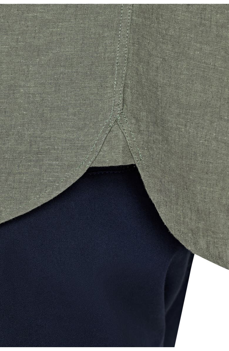 Raging Bull Long Sleeve Linen Shirt, Alternate, color, Olive