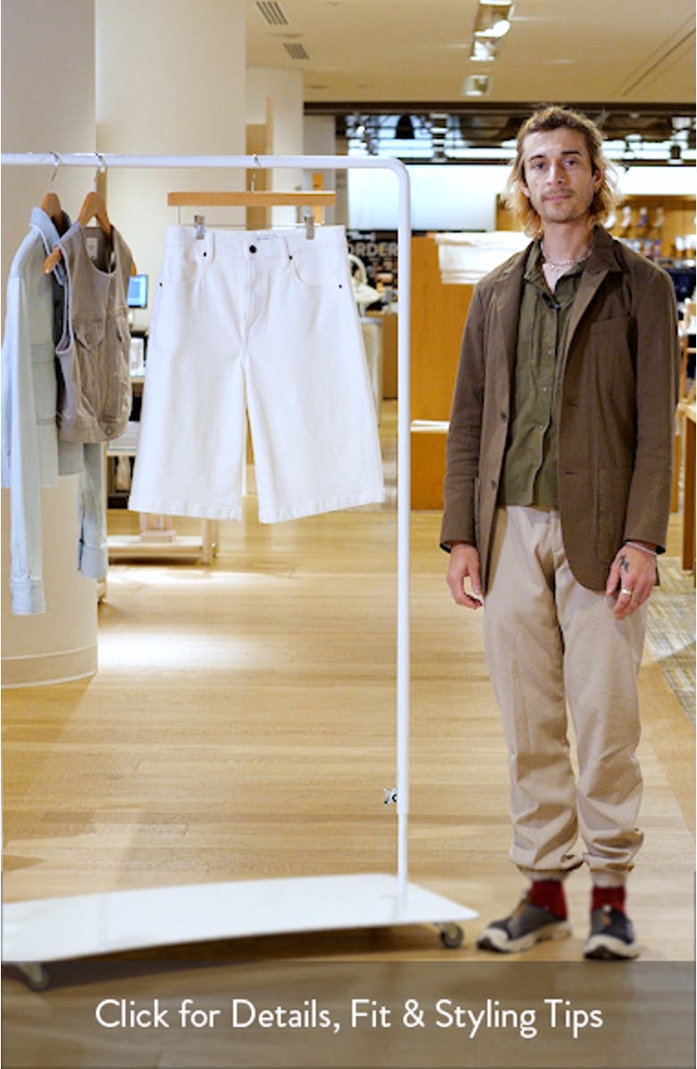 Baggy Stretch Denim Shorts, sales video thumbnail