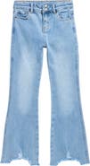 Tractr Kids' Boho Bitten Hem Flare Leg Jeans