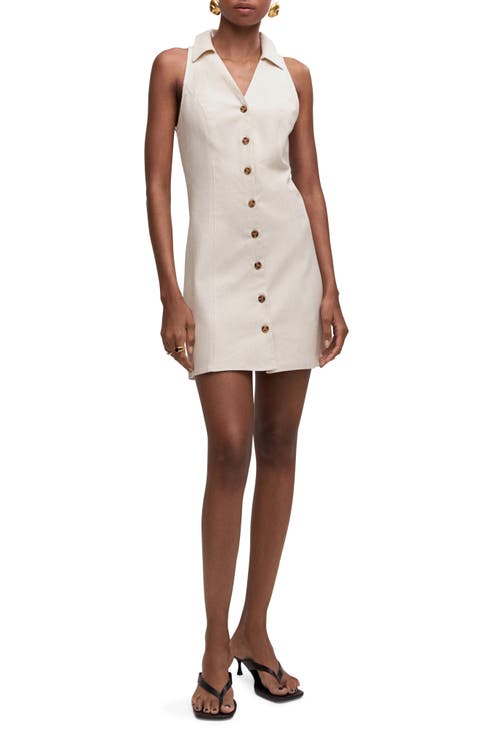 Sleeveless Mini Shirtdress