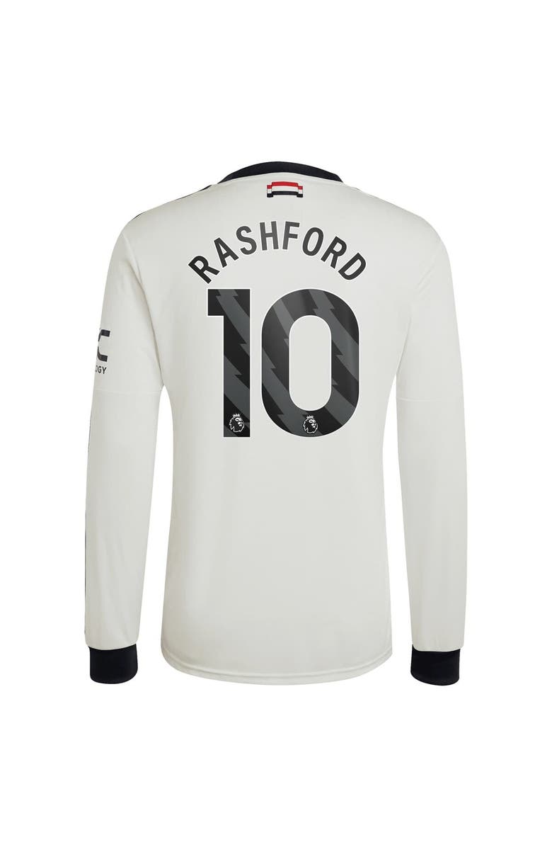 adidas Originals Men's adidas Originals Marcus Rashford Cream Manchester United 2024/25 Third Replica Long Sleeve Jersey, Alternate, color, 