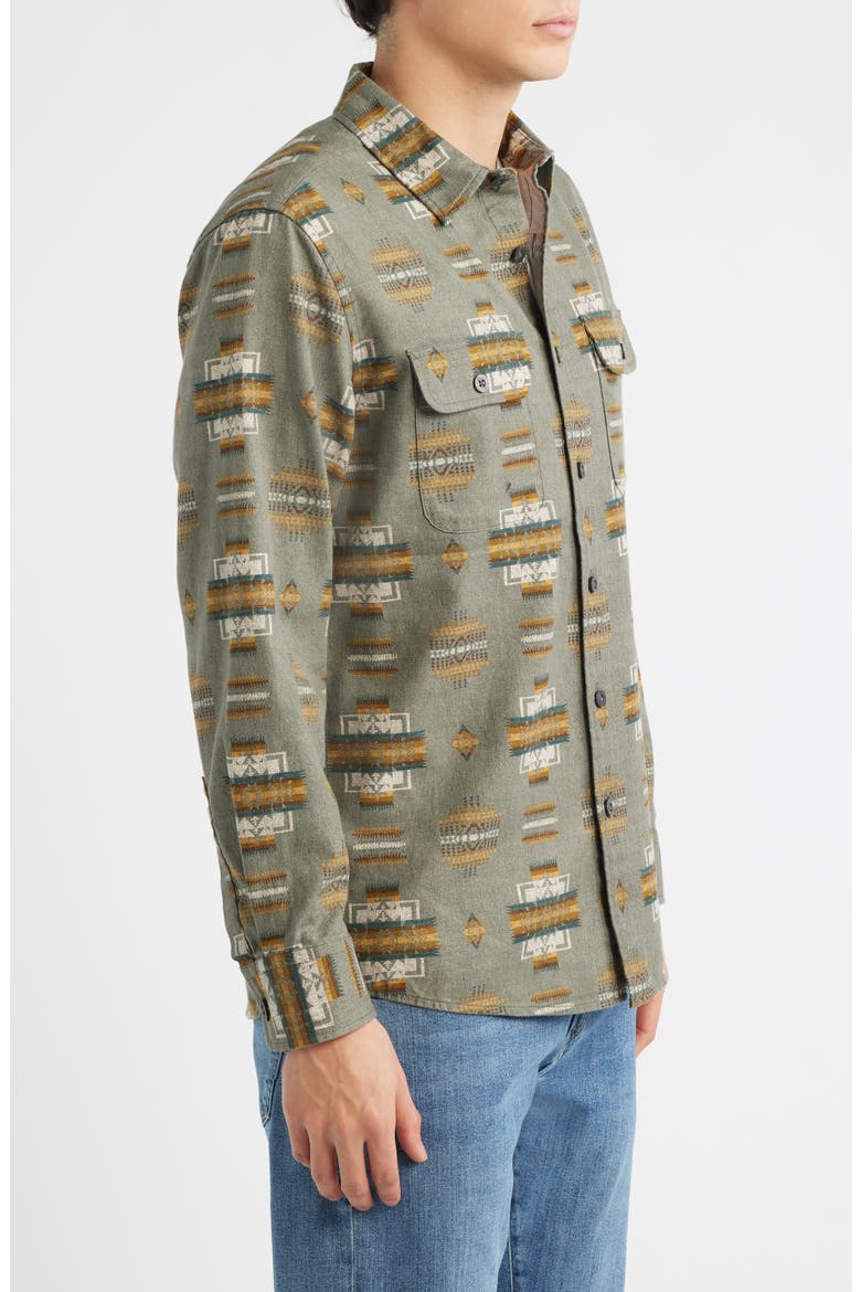 Tanner Twill Button-Up Shirt, Alternate, color, CHIEF JOSEPH STONE