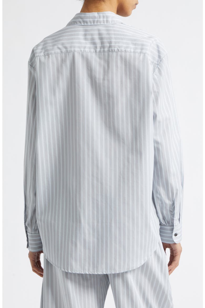 Yoshi Stripe Cotton Button-Up Shirt, Alternate, color, STERLING STRIPE