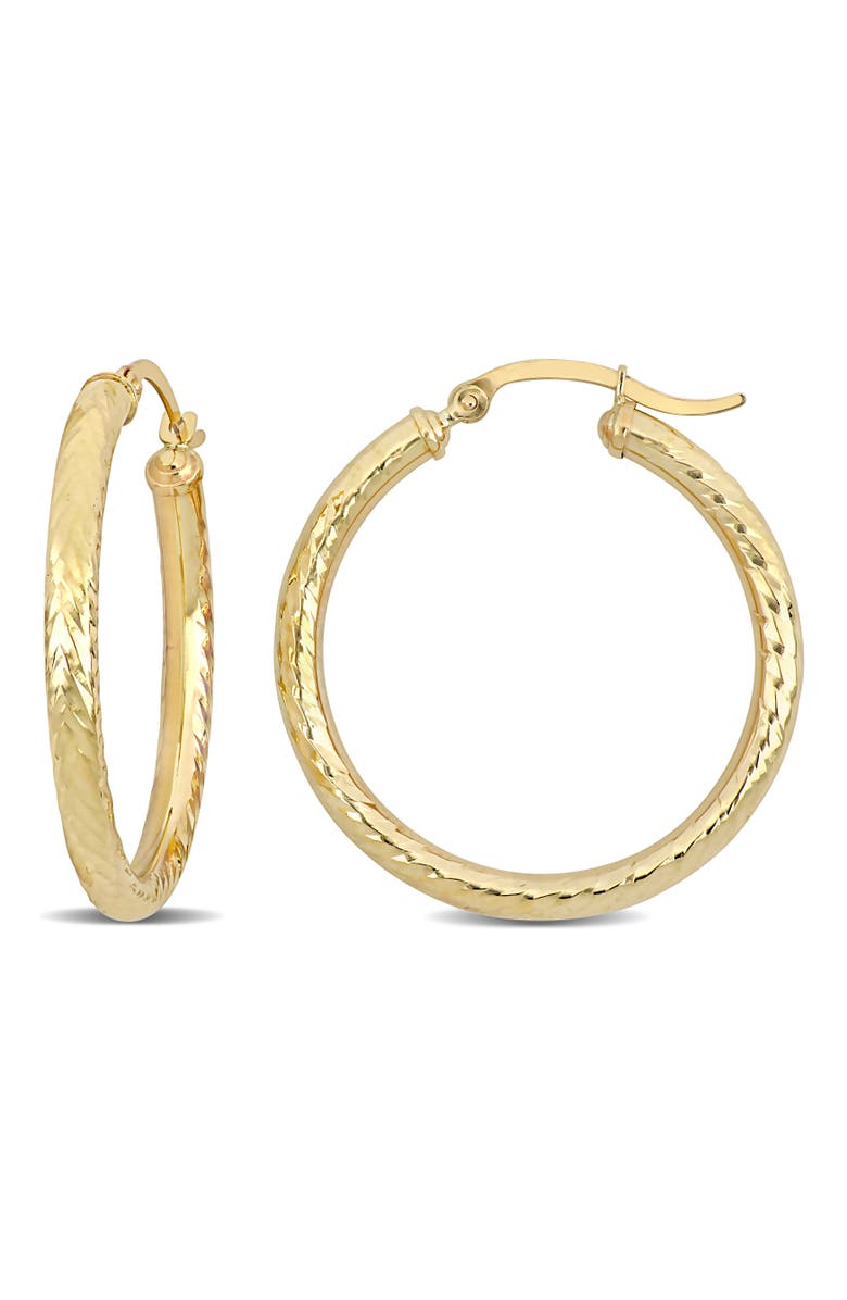 Julianna B. Textured Hoop Earrings 10k Yellow Gold, Main, color,